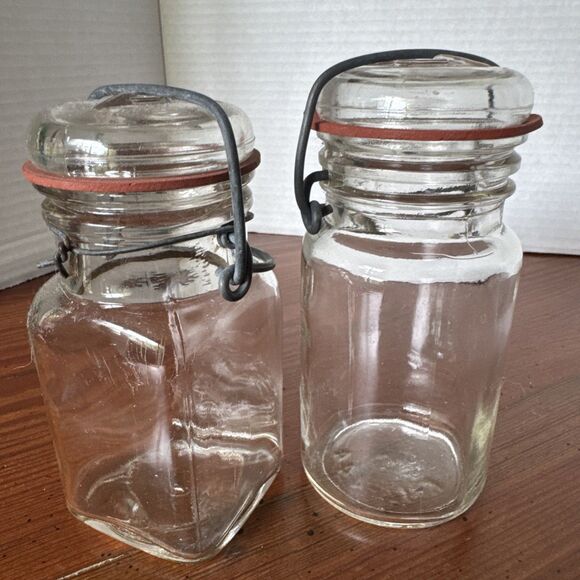 Lot Of 5 Vintage Glass Canning Jars Metal Bales 8 0z - Picture 16 of 16